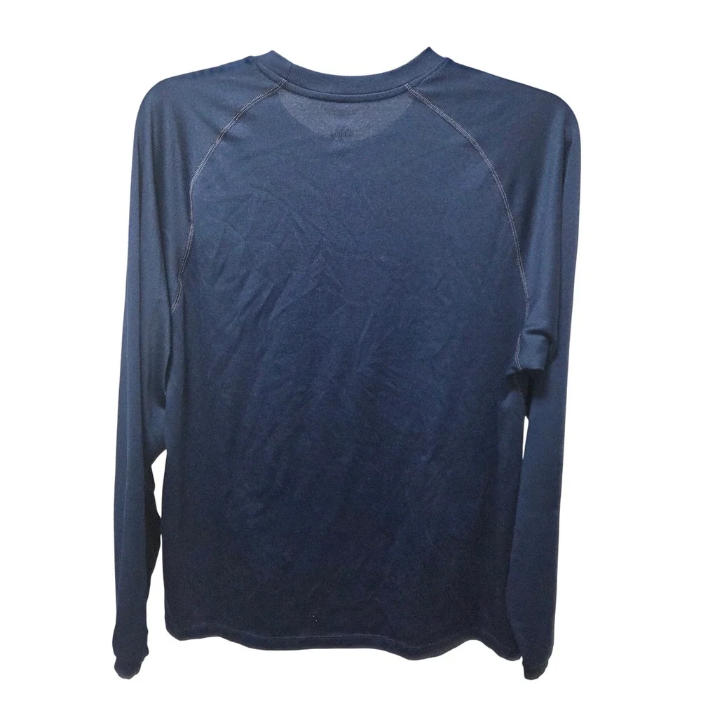 Adidas Michigan Wolverines Mens Medium Navy Blue Long Sleeve Performance Shirt